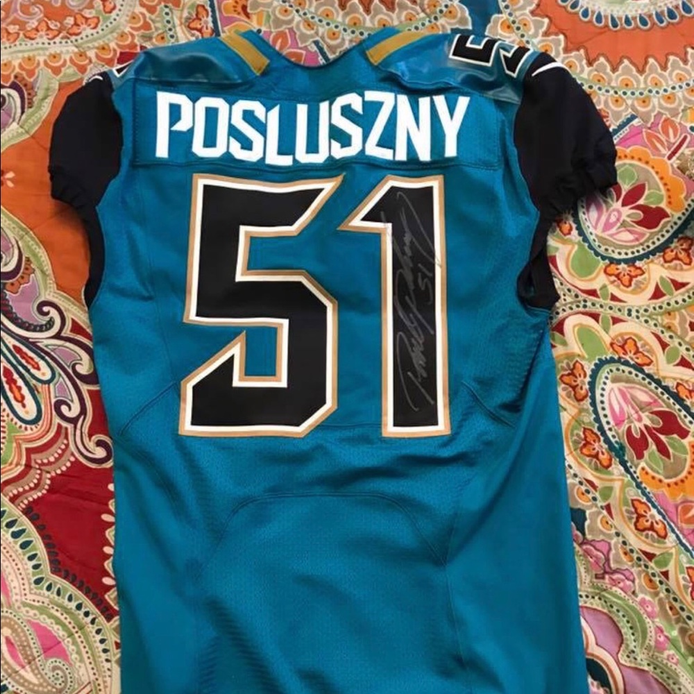 Autographed Paul Posluszny jersey.